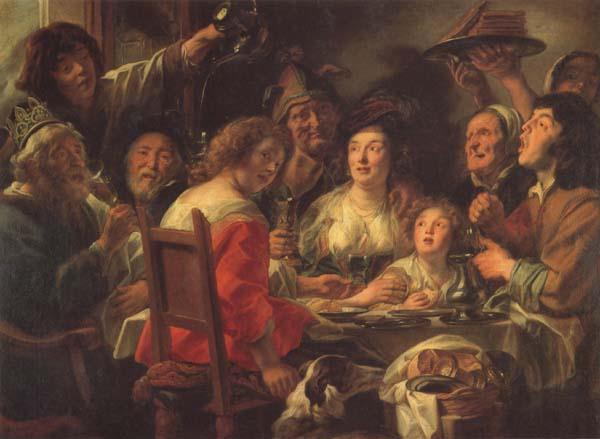 Jacob Jordaens The King Drinks Celebration of the Feast of the Epiphany oil painting image